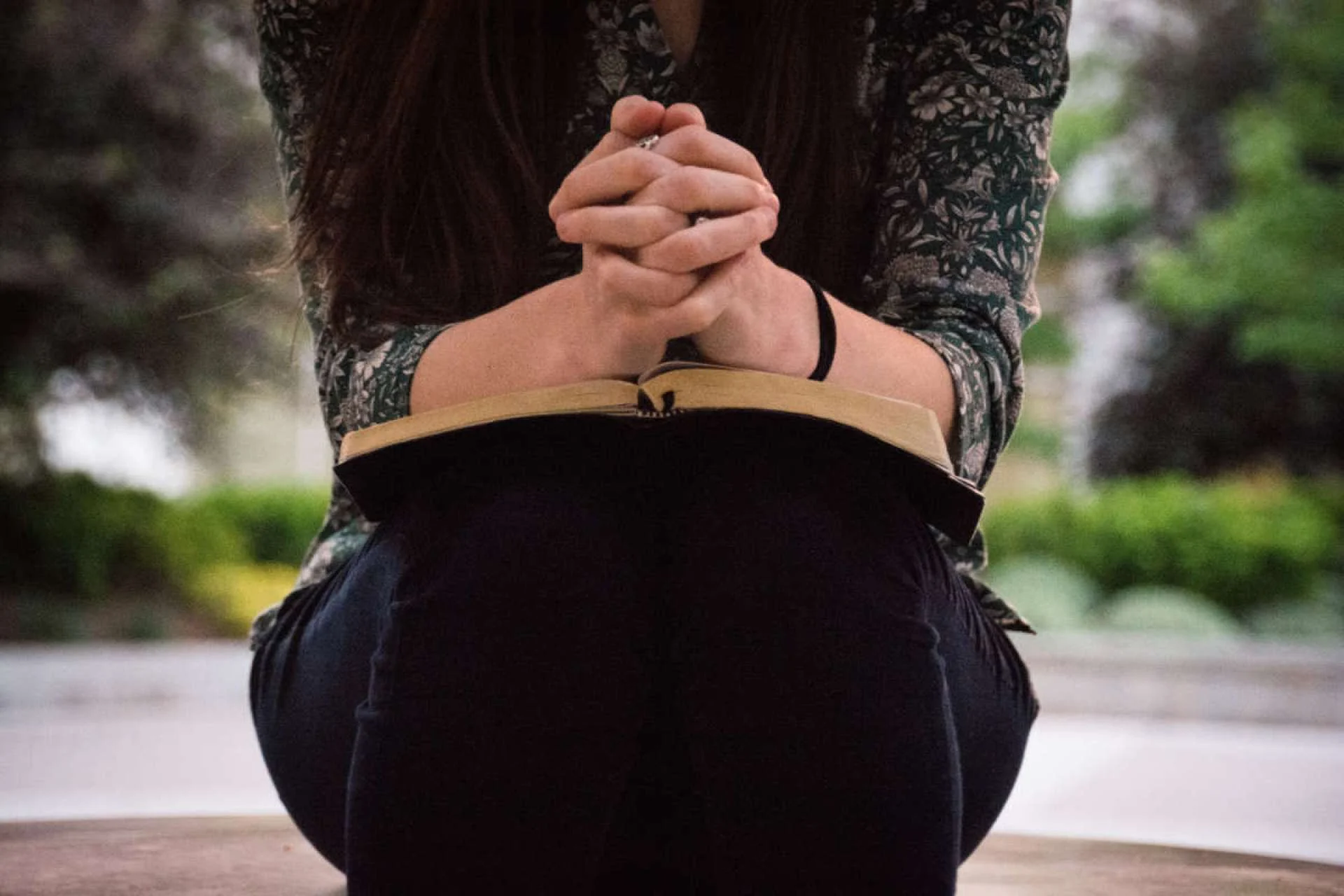 Fellowship members in prayer